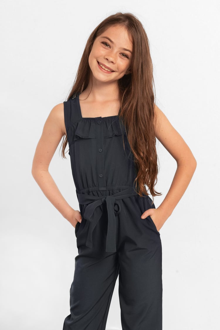 Ruffled Square Neckline Jumpsuit (5/6yrs-10/11yrs)