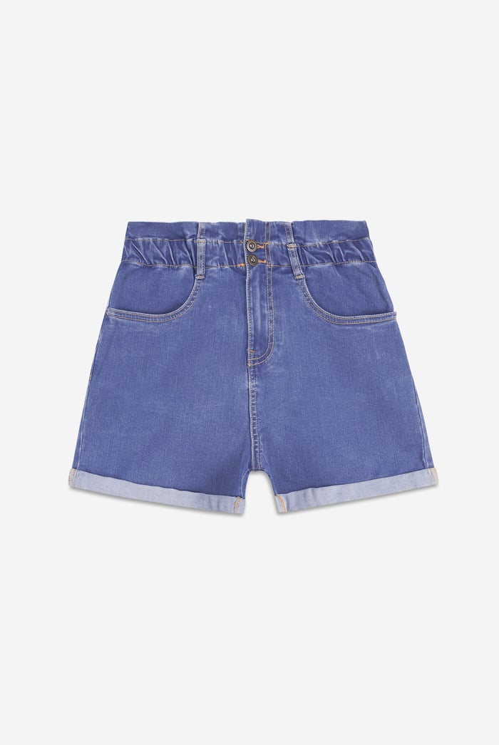 Paperbag Waist Mom Fit Shorts
