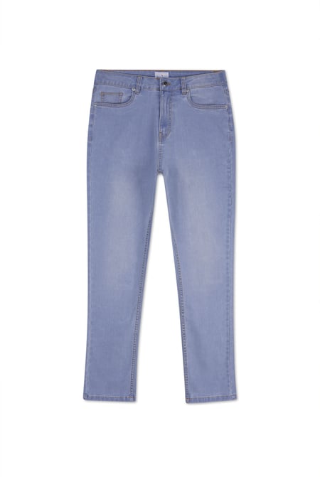 Womens Sky Curve High Rise Straight Jeans