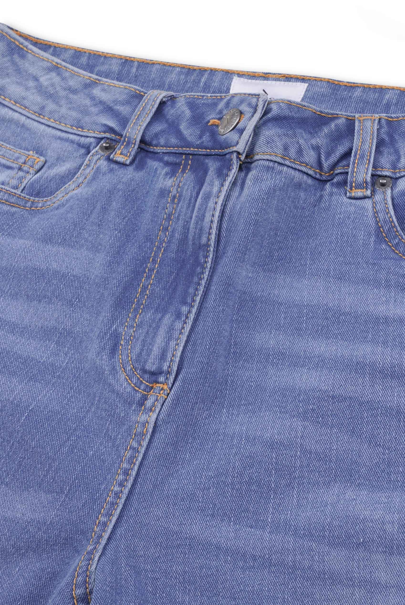 Straight Fit High Rise Ripped Jeans