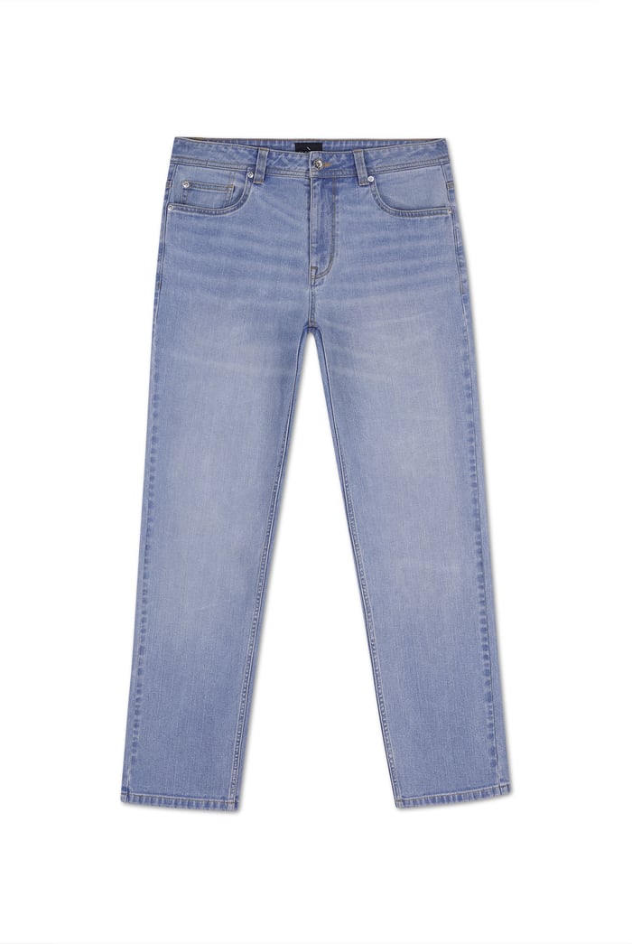 Mens Loose Fit Blue Jeans