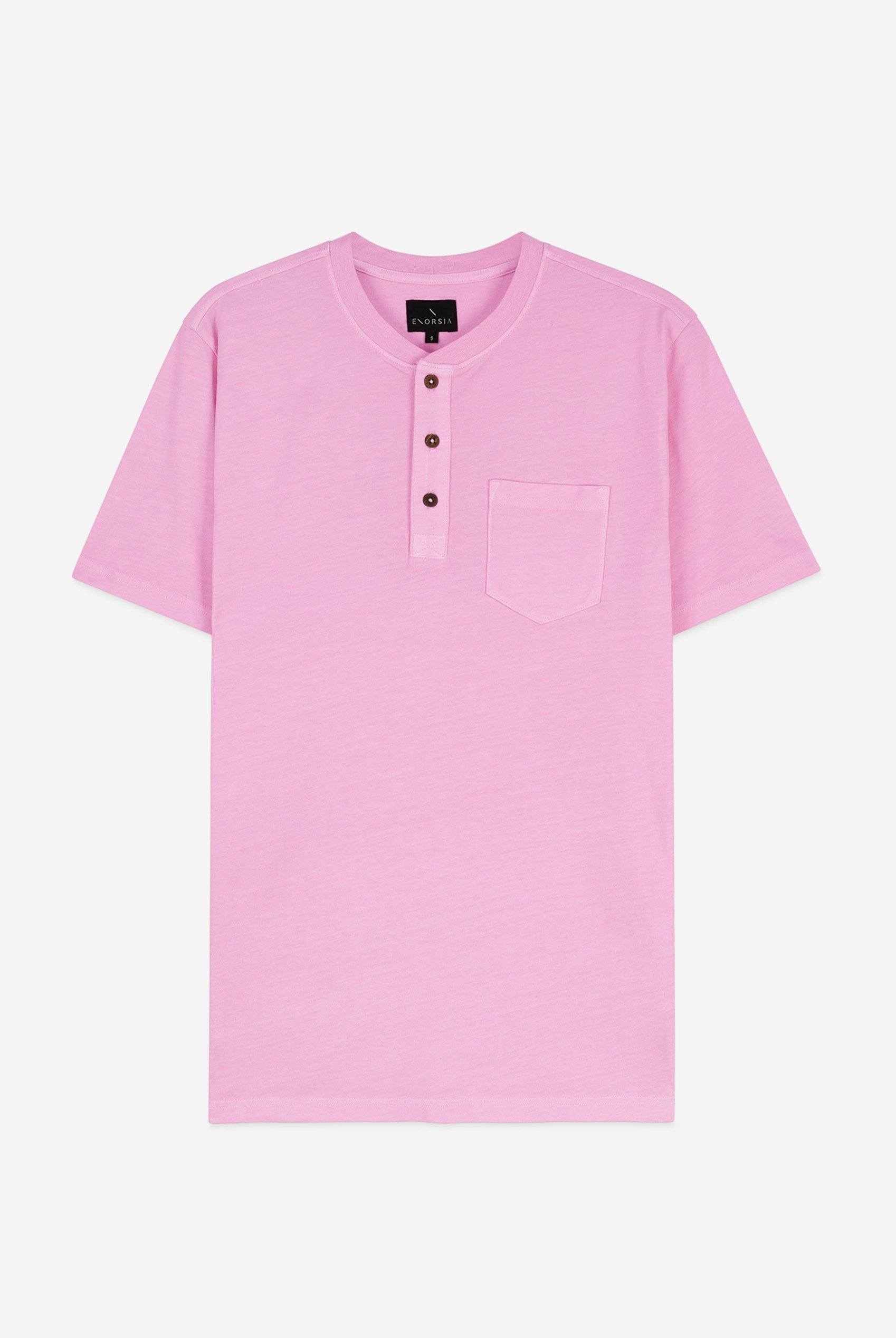 Short Sleeve Henley Washed Tee