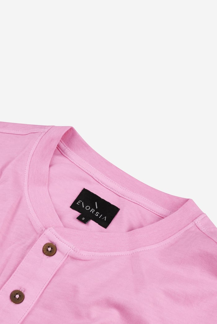 Short Sleeve Henley Washed Tee