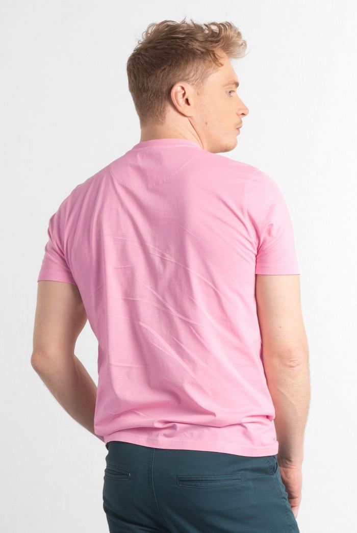Short Sleeve Henley Washed Tee
