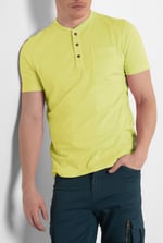 Short Sleeve Henley Washed Tee