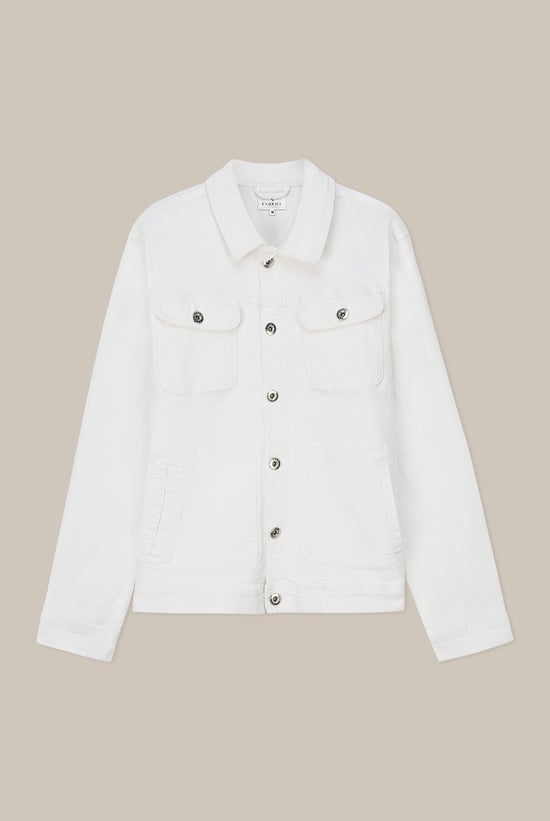 Mens Oversized White Denim Jacket