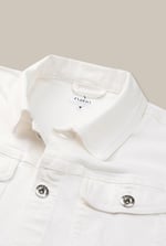 Mens Oversized White Denim Jacket