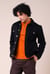 Mens Regular Fit Black Denim Jacket