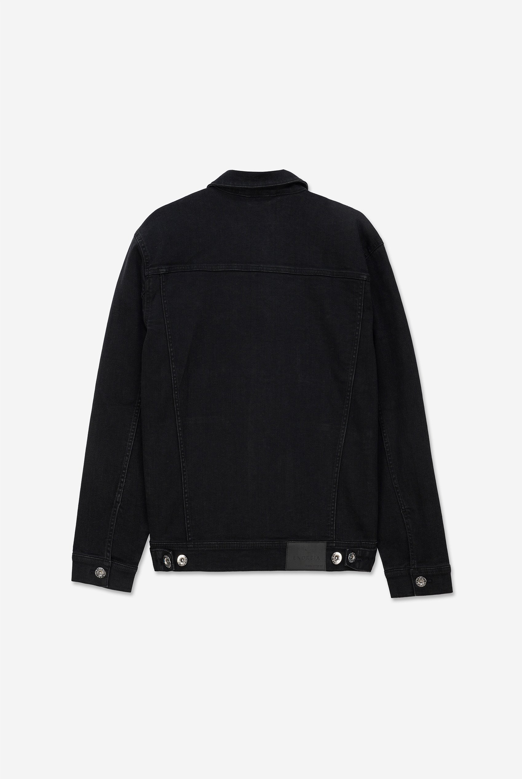 Mens Washed Black Denim Jacket