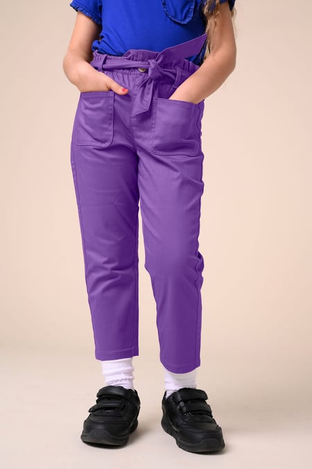 Girls Red Paper Bag Trouser (2yrs-9yrs)