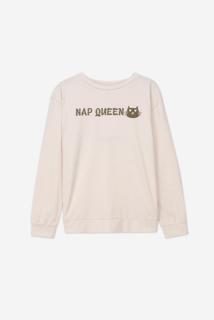 Womens Nap Queen Printed Nightwear Set
