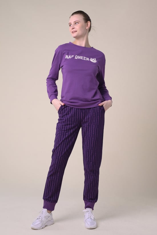 Womens Nap Queen Printed Nightwear Set