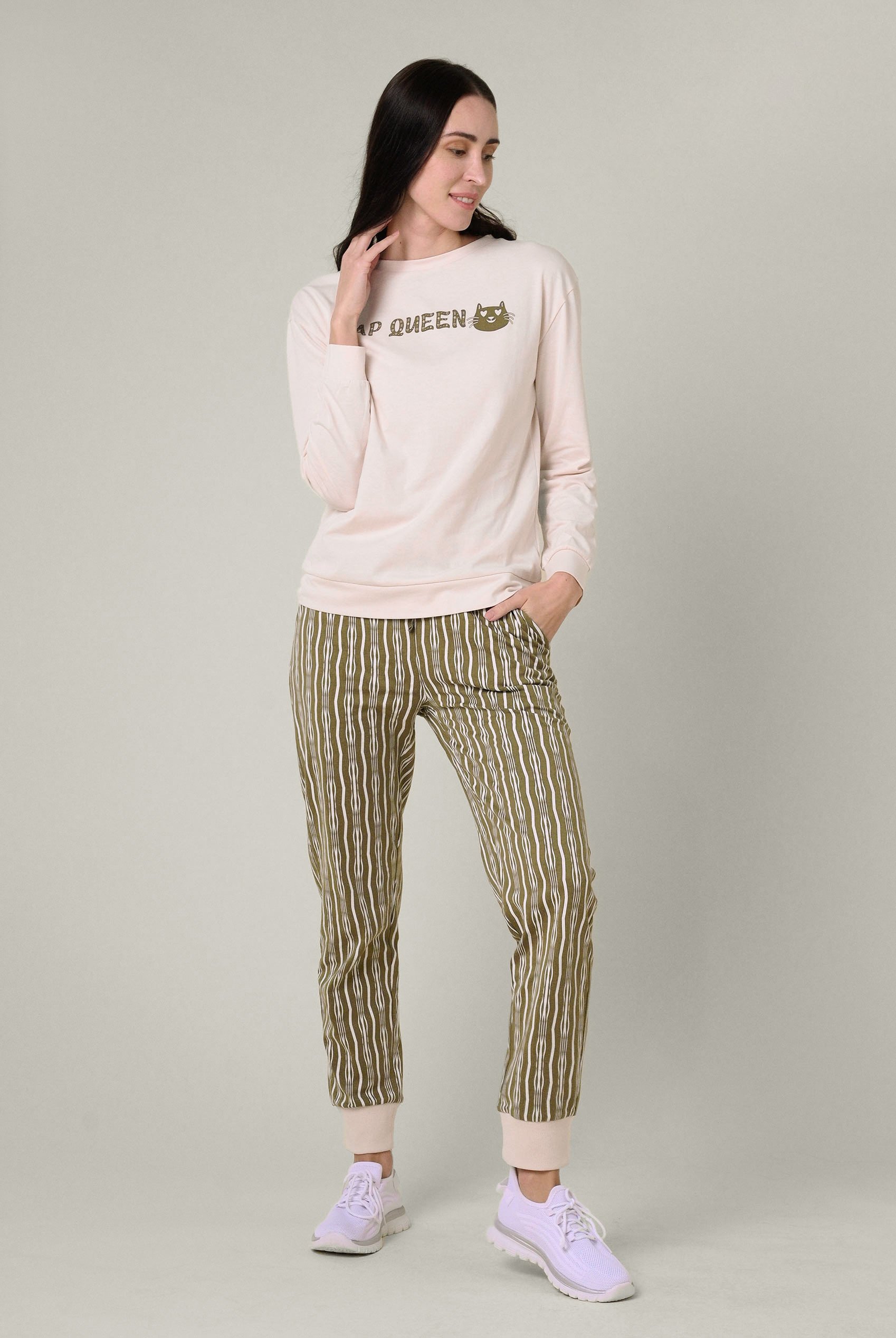 Womens Nap Queen Printed Nightwear Set