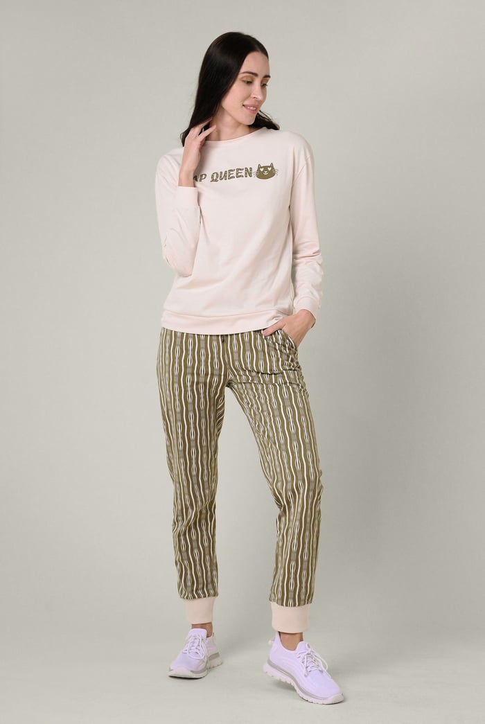 Womens Nap Queen Printed Nightwear Set