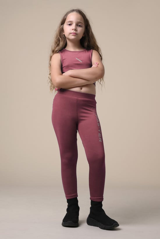 Girls Printed Sporty Vest and Leggings Set