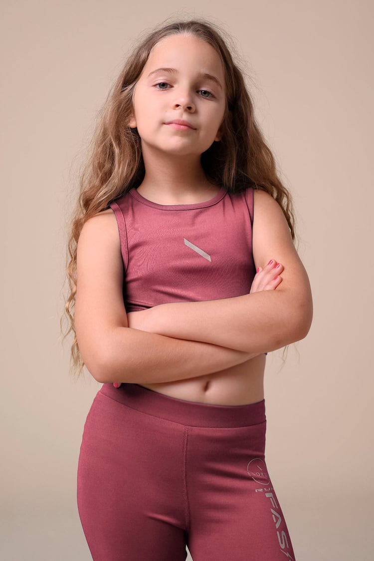 Girls Printed Sporty Vest and Leggings Set