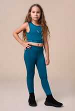 Girls Printed Sporty Vest and Leggings Set