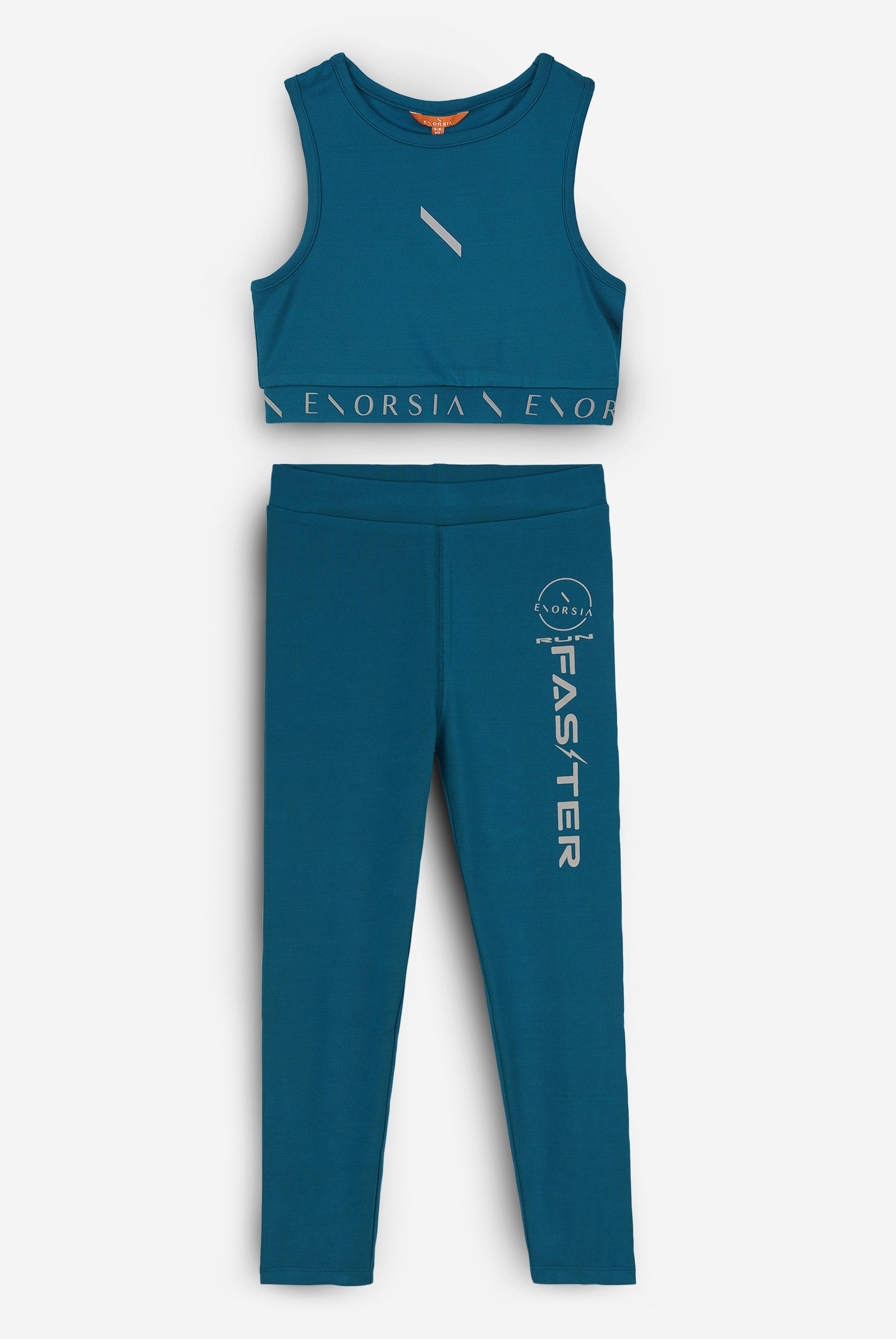 Girls Printed Sporty Vest and Leggings Set