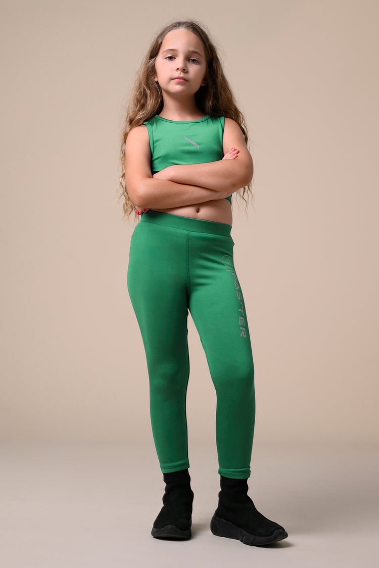 Girls Printed Sporty Vest and Leggings Set