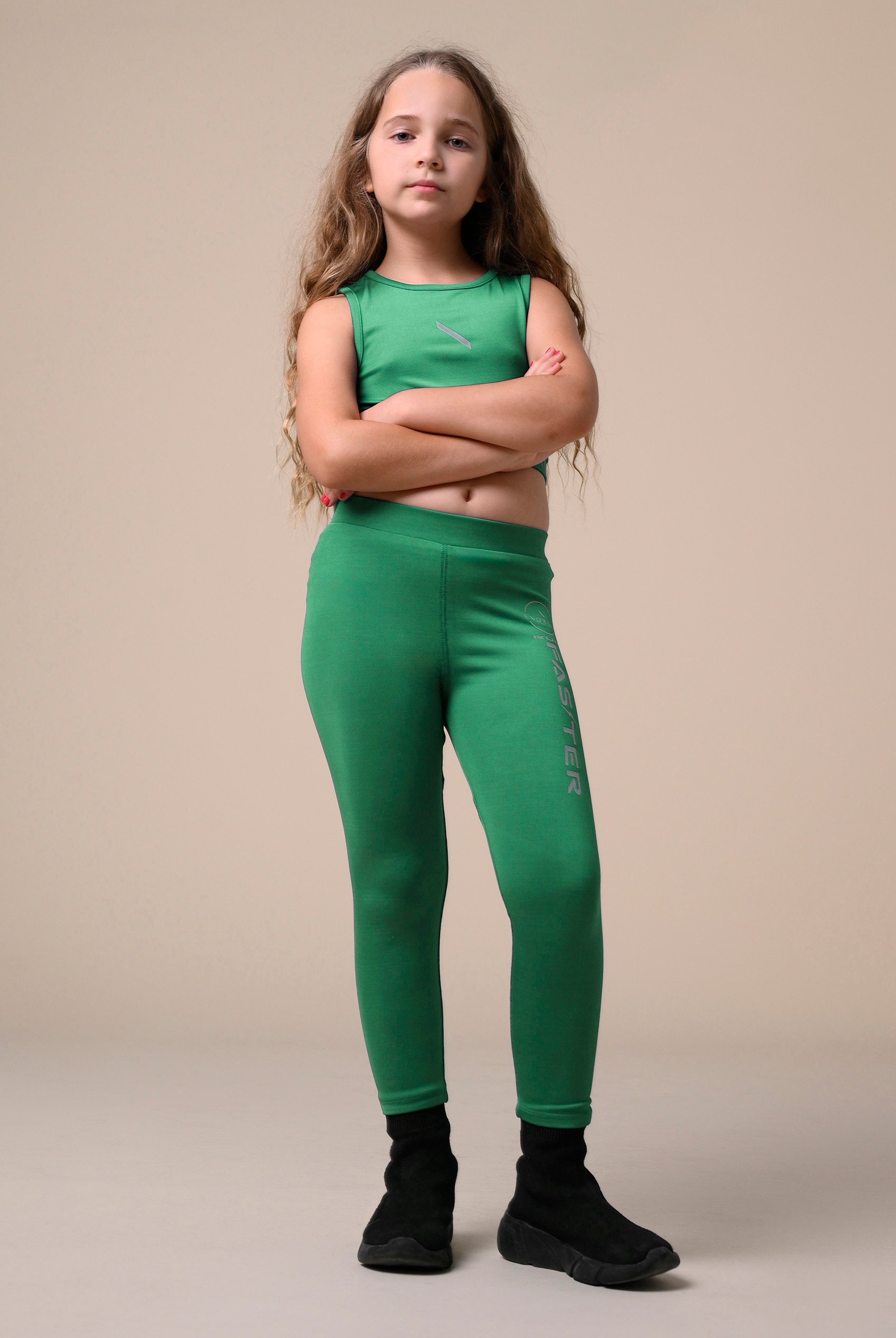 Girls Printed Sporty Vest and Leggings Set