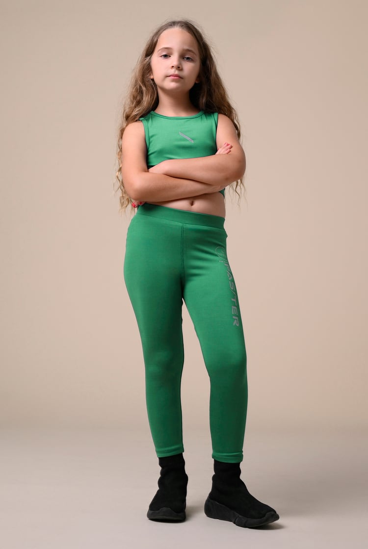 Girls Printed Sporty Vest and Leggings Set