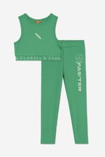 Girls Printed Sporty Vest and Leggings Set