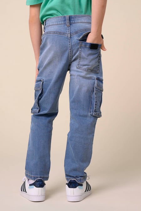 Boys Light Blue Cargo Jeans (3yrs-9yrs)