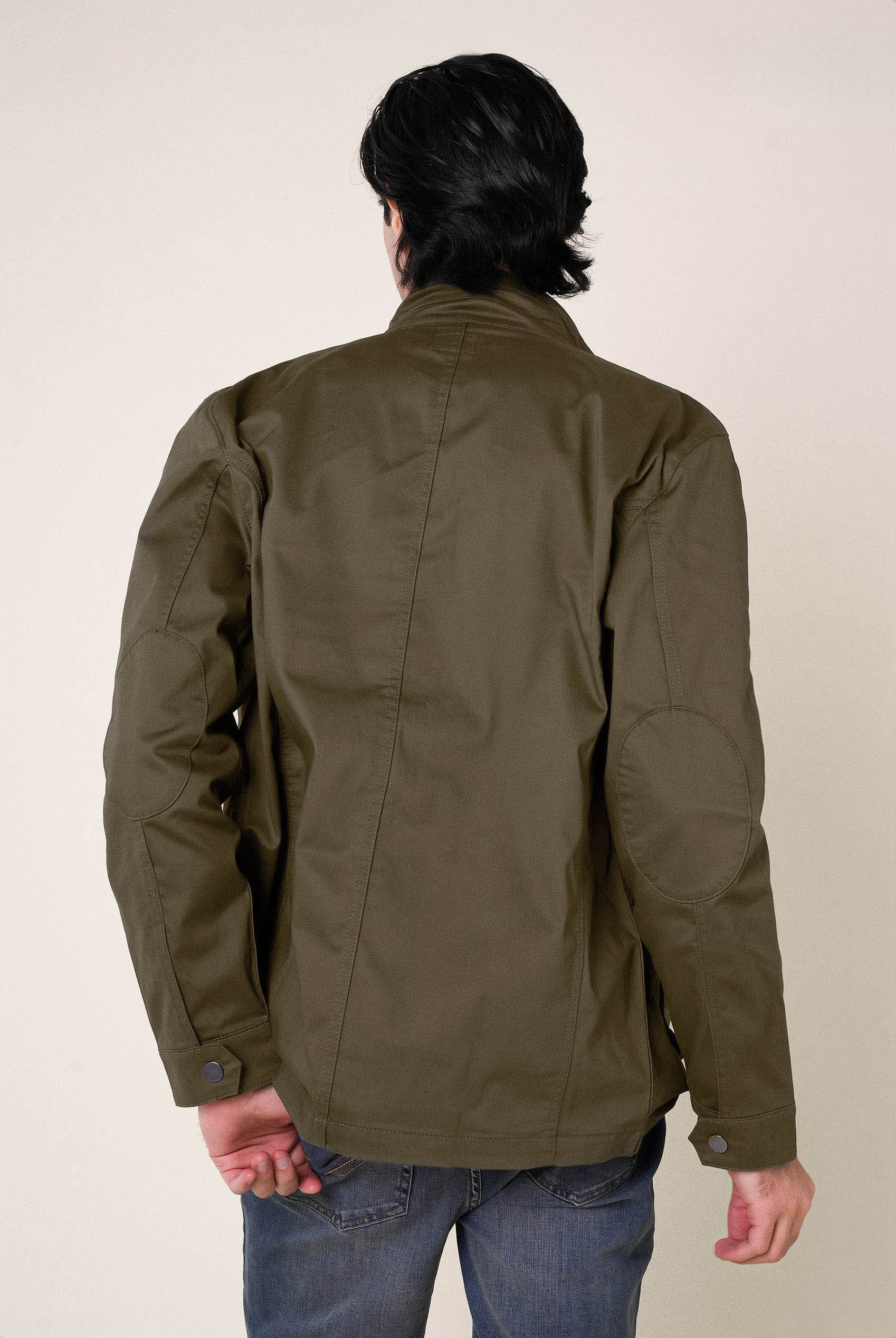 Mens Dark Olive Utility Jacket