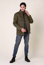 Mens Dark Olive Utility Jacket