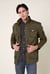 Mens Dark Olive Utility Jacket