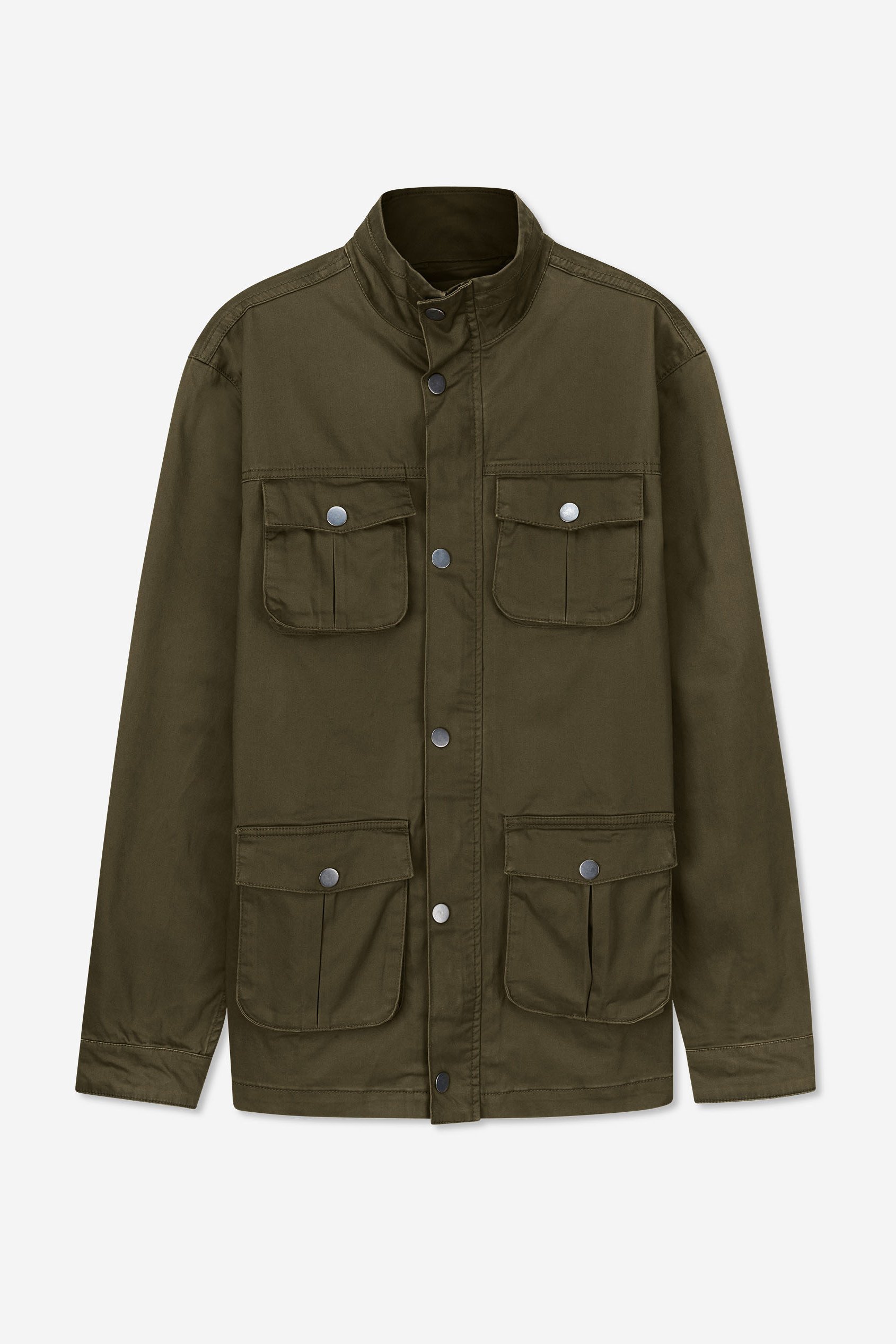 Mens Dark Olive Utility Jacket