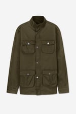 Mens Dark Olive Utility Jacket