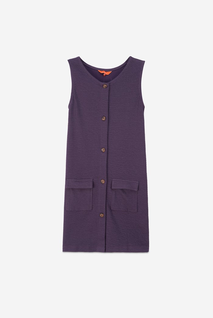 Girls Sleeveless Button Front Dress (2yrs-9yrs)