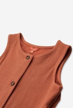 Girls Sleeveless Button Front Dress (2yrs-9yrs)