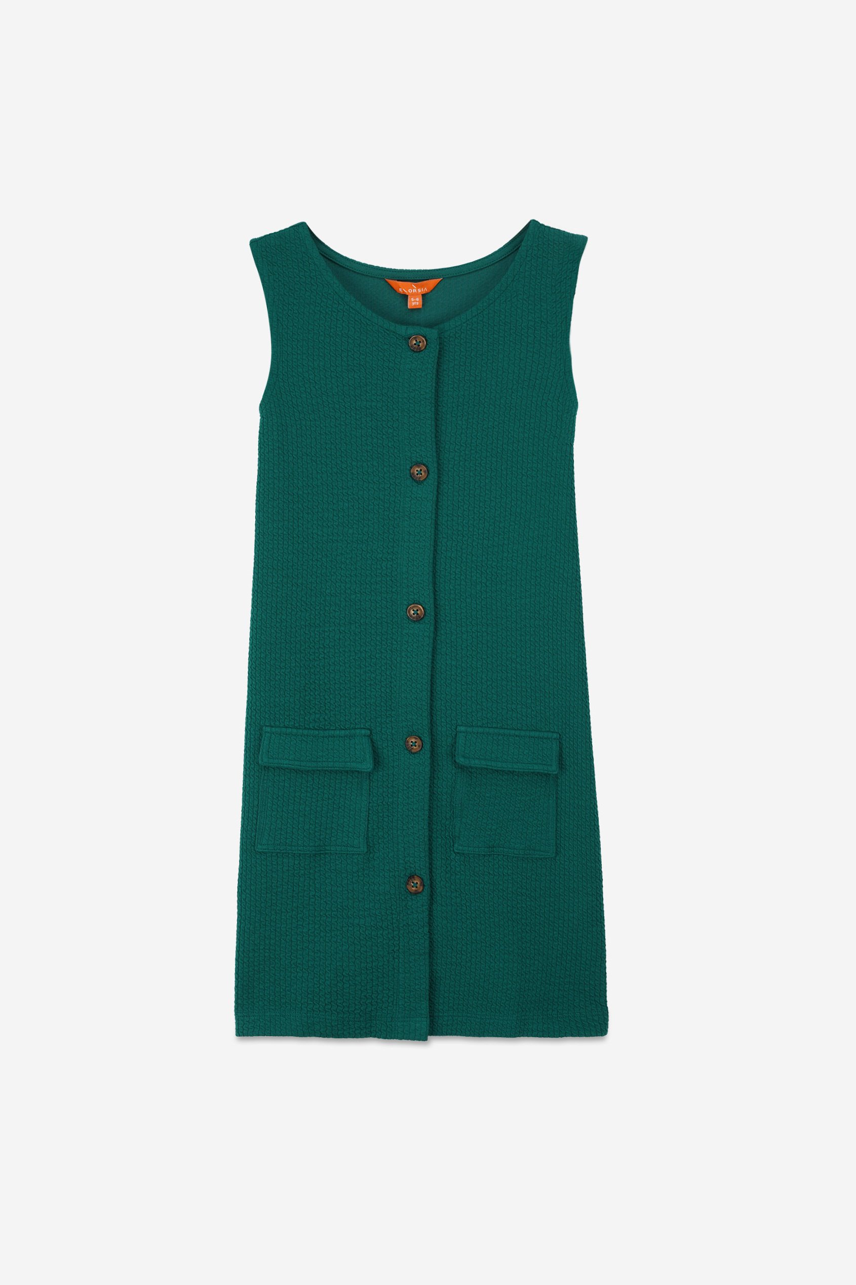 Girls Sleeveless Button Front Dress (2yrs-9yrs)