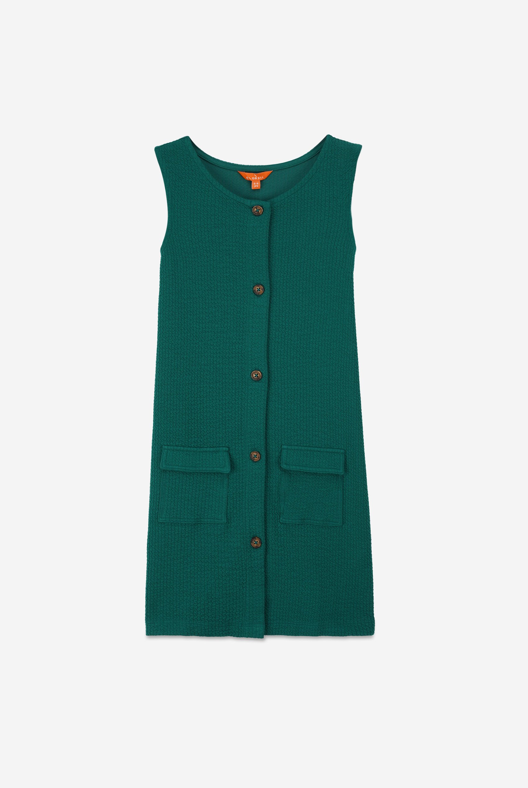 Girls Sleeveless Button Front Dress (2yrs-9yrs)