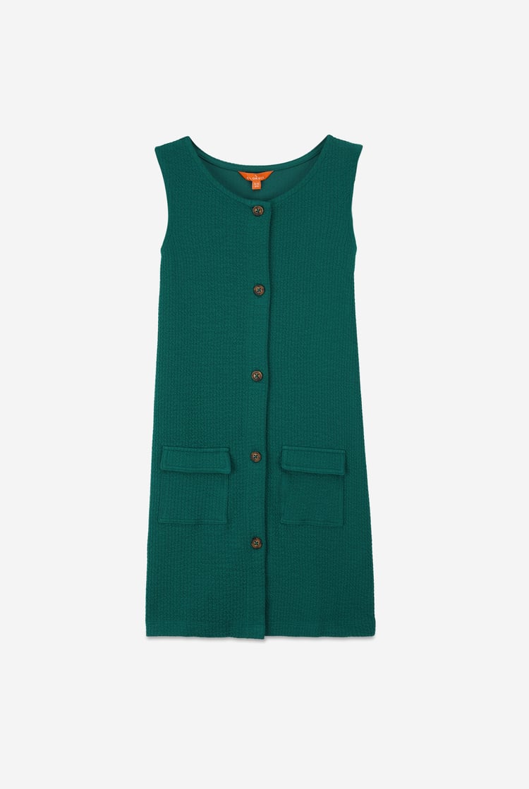 Girls Sleeveless Button Front Dress (2yrs-9yrs)