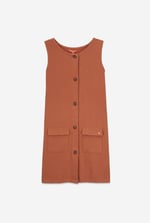 Girls Sleeveless Button Front Dress (2yrs-9yrs)