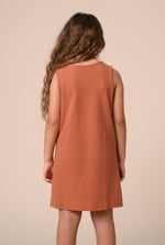 Girls Sleeveless Button Front Dress (2yrs-9yrs)