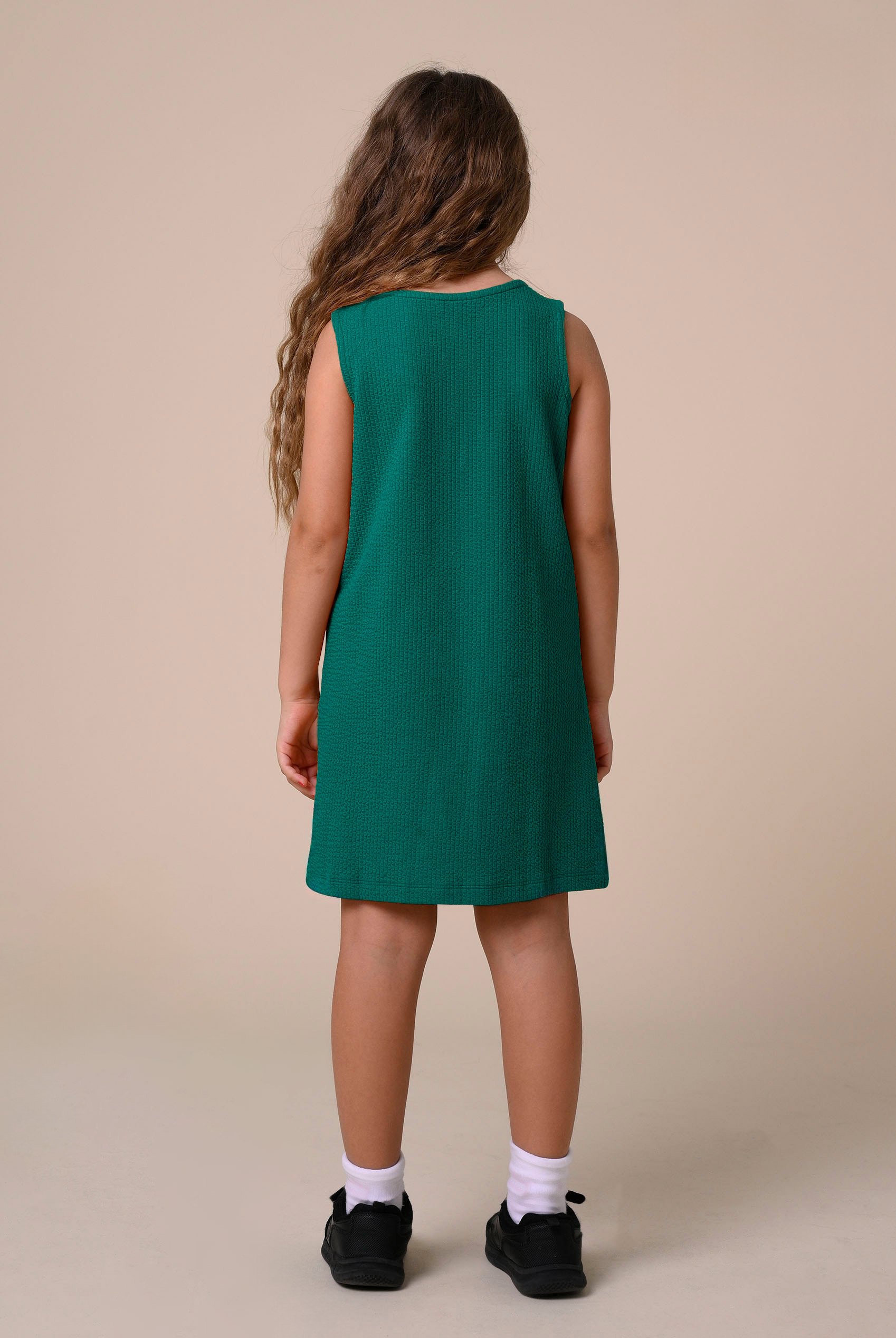 Girls Sleeveless Button Front Dress (2yrs-9yrs)