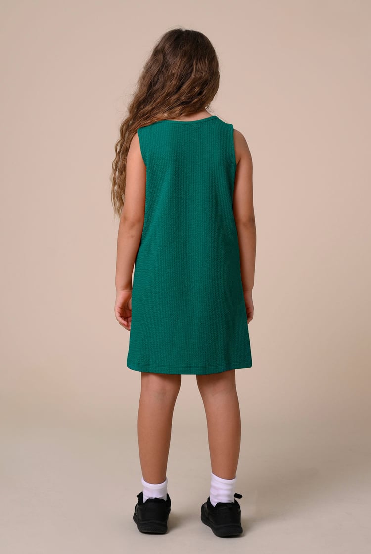 Girls Sleeveless Button Front Dress (2yrs-9yrs)