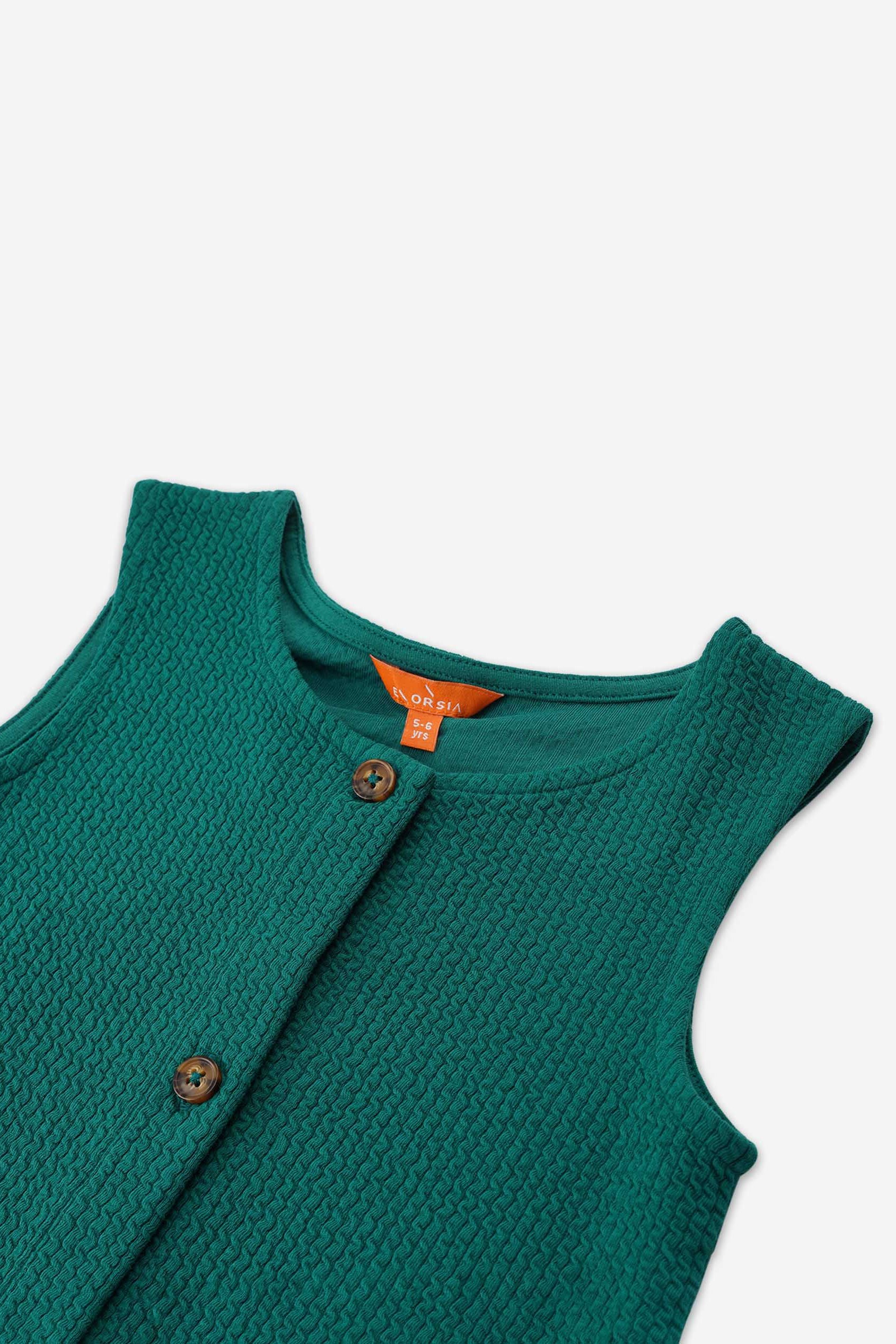 Girls Sleeveless Button Front Dress (2yrs-9yrs)