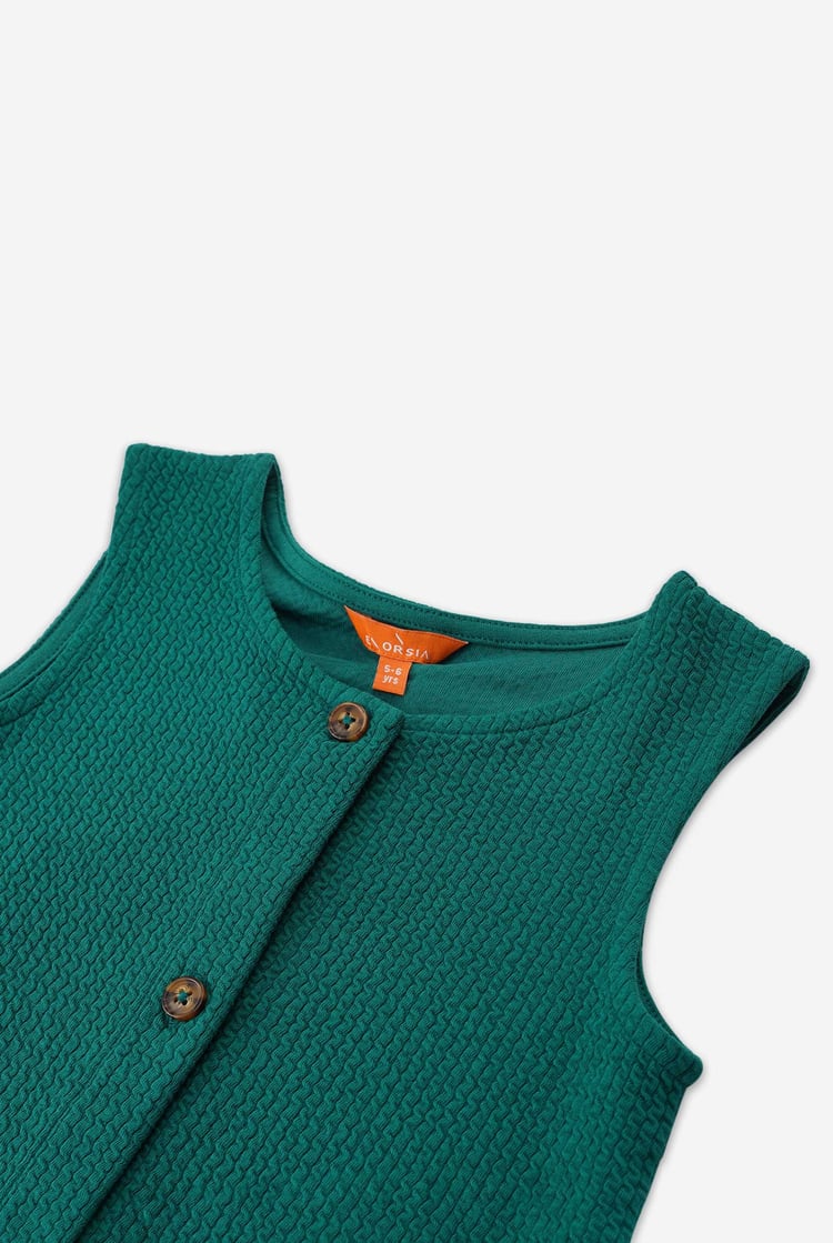 Girls Sleeveless Button Front Dress (2yrs-9yrs)