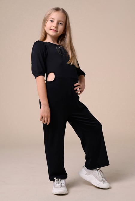 Black Jumpsuits With Side Key Hole Details