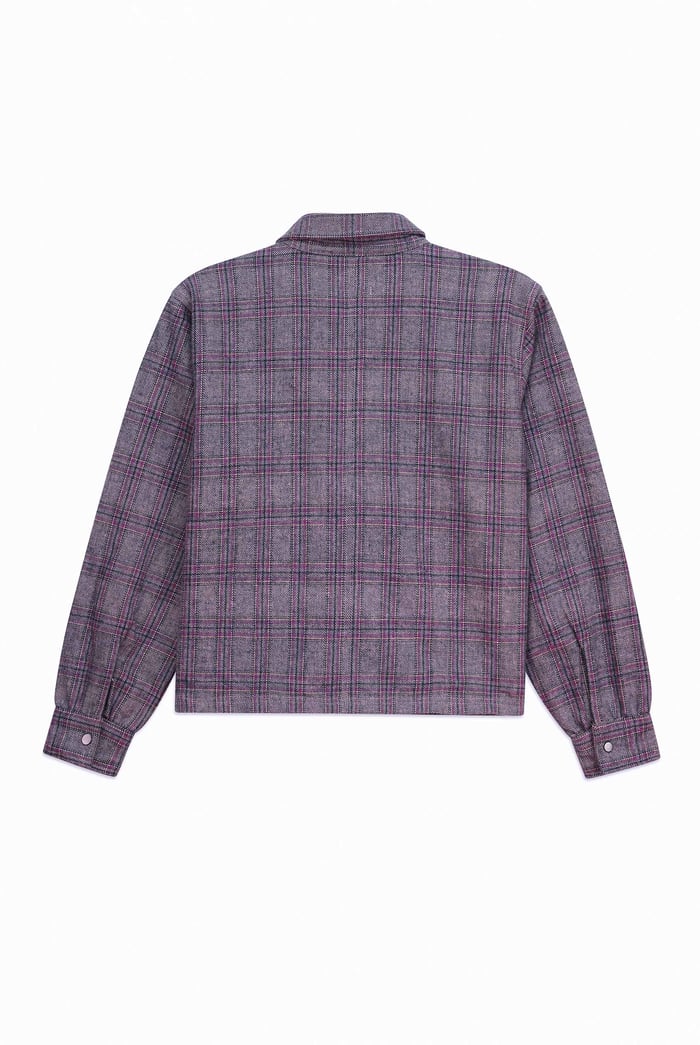 Yarn Dyed Check Cropped Jacket