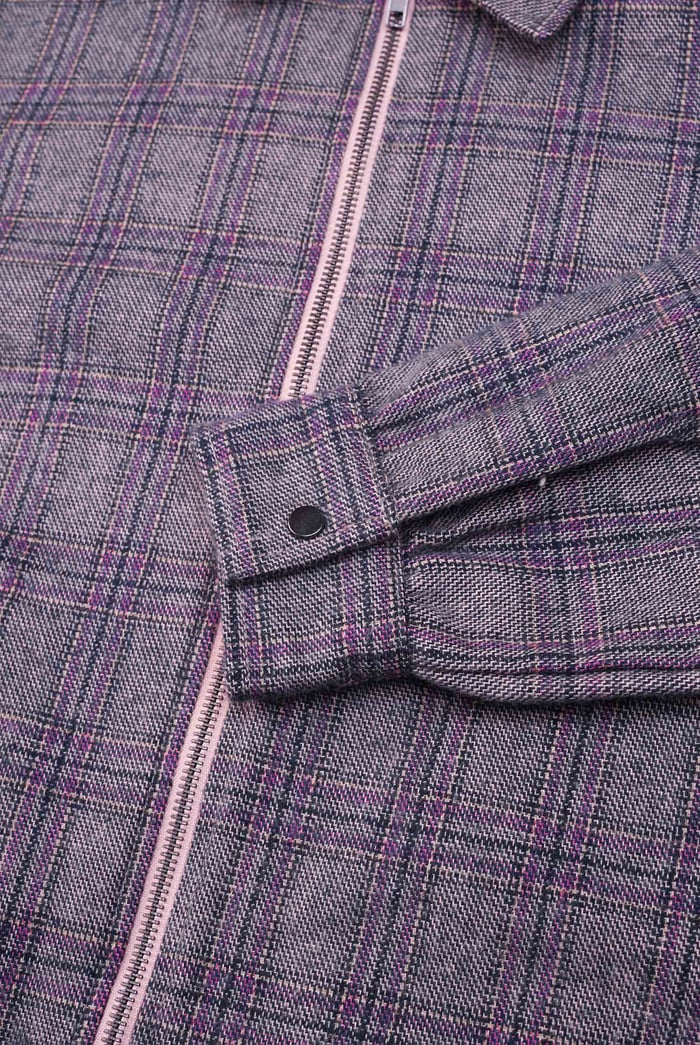 Yarn Dyed Check Cropped Jacket
