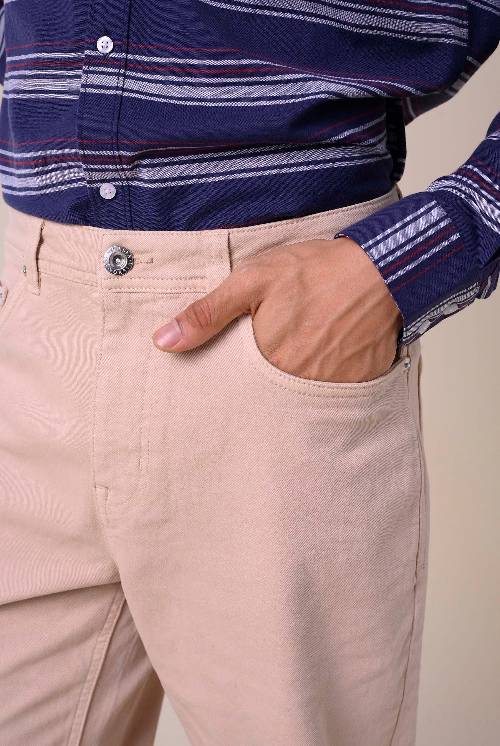 Mens Regular Fit Coloured Denim