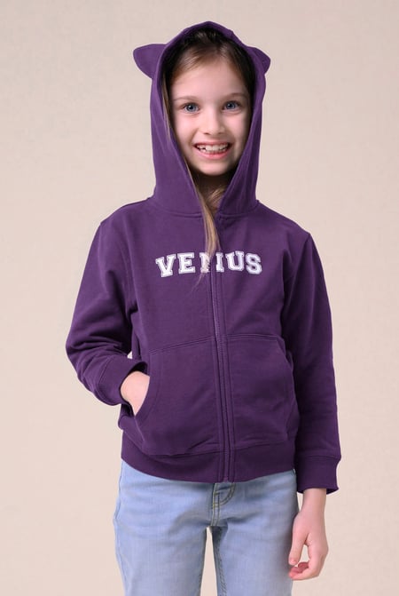 Girls Cream VENUS Hoodie (12/18mths-7yrs)