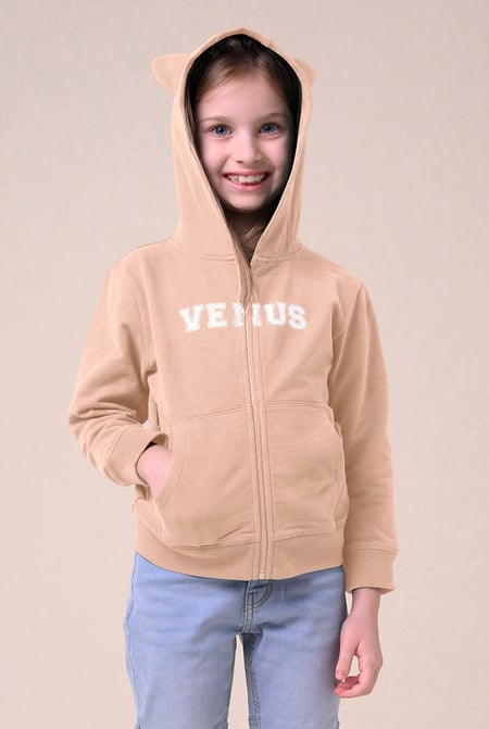 Girls Cream VENUS Hoodie (12/18mths-7yrs)