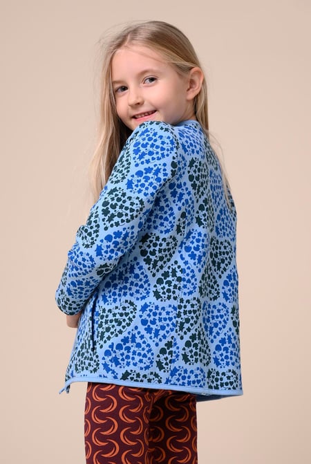 Girls Blue Printed Zip Through Jacket (12/18mths-7yrs)